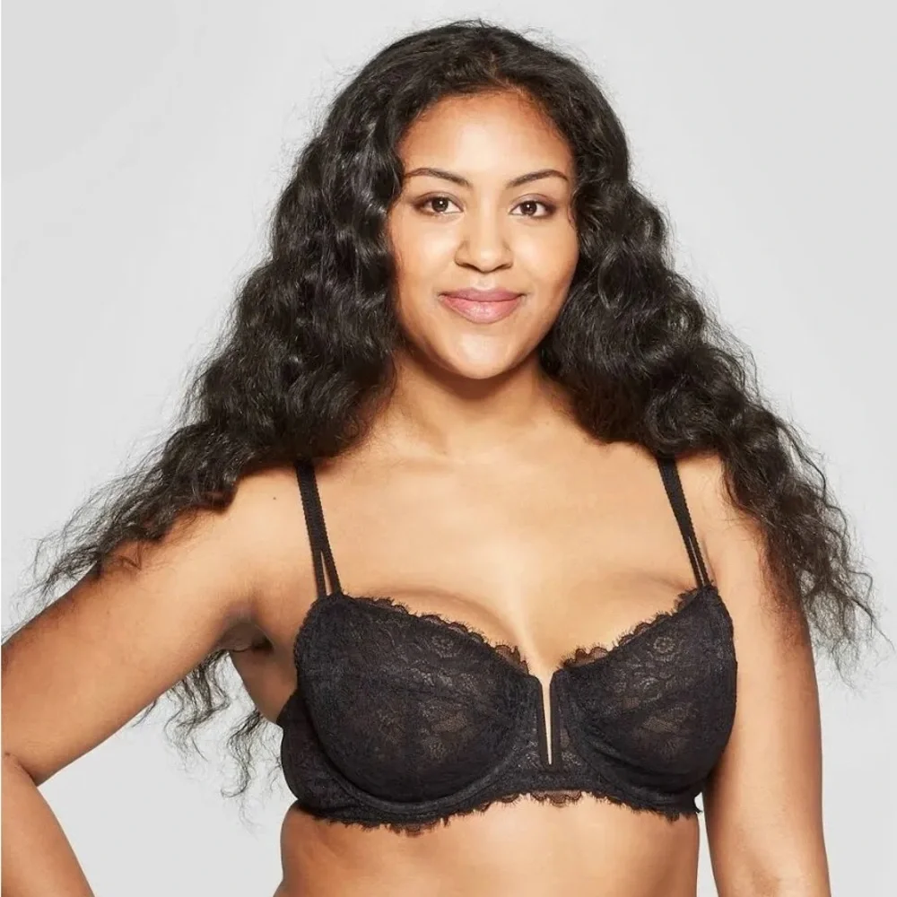 Auden Black Unlined Balconette Coverage Underwire Bra SIZE 34D